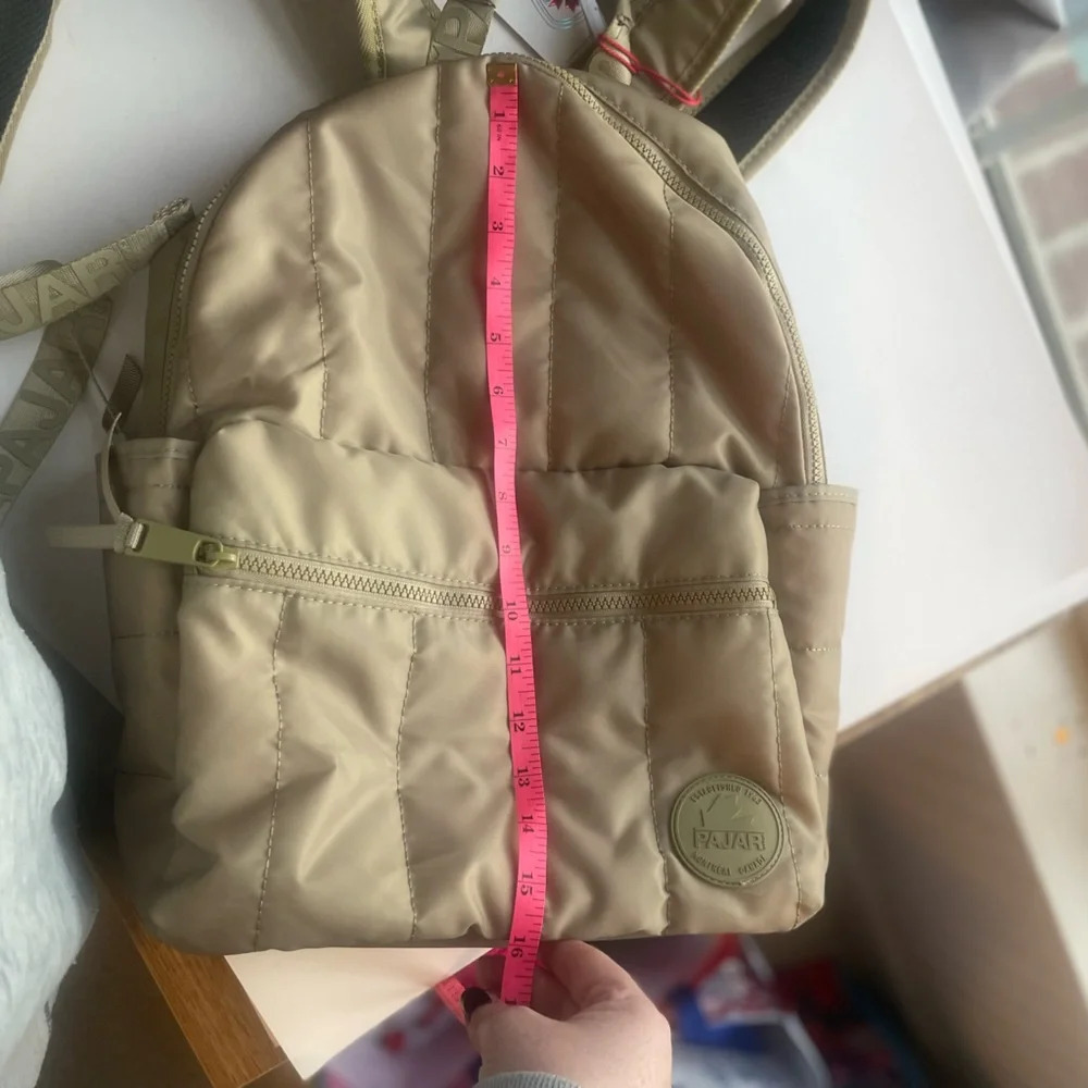 NWT Pajar Twill Dome Backpack Vert Clair/Light Green (Tan/Orange) MSRP $125 - Picture 15 of 15
